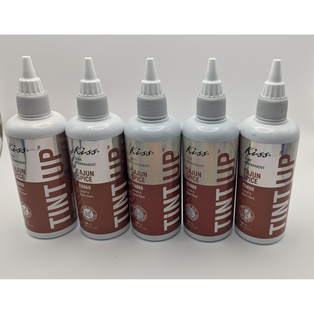 5 Lot Kiss Tint‎ Up Semi-Permanent Hair Color Cajun Spice TU860 Level 6 Base Red